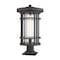 Z-Lite Jordan 1 Light Outdoor Pier Mounted Fixture, Oil Rubbed Bronze And Clear Seedy 570PHXL-533PM-ORB - alternate 4